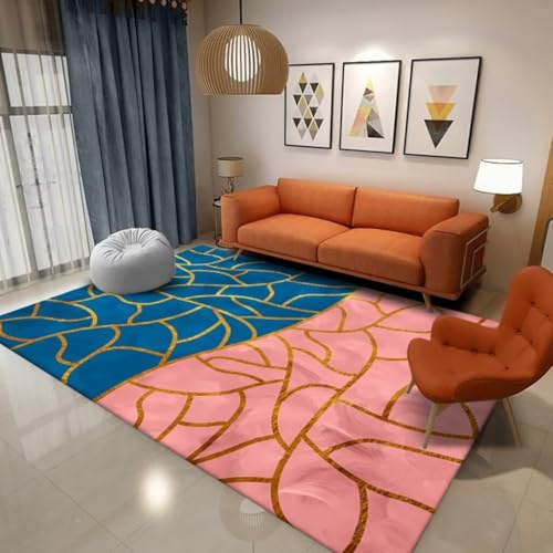 RUGMRZ Tappetino Antiscivolo Tappeti Moderni E Semplici Resistenti Per Decorazioni Bambina Blu Da Cucina Tappeto Guida Corridoio 160X200CM