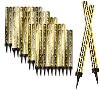 vama 90 Sek Tortenfontäne Zimmerfontäne Eissterne Zaubersterne Eisfontäne Traumsterne mit goldener Flamme für Verlobung Hochzeit Geburtstag Kinder und Deko für Kuchen Torten Gold (8)