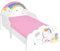 URBNLIVING Wooden Toddler Infant Child Kids Bed with Protector Safety Guard (Unicorn)