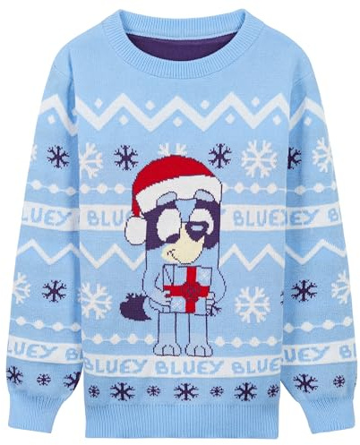 Bluey Jersey Navidad, Suéter de Navideño para Niña - Ropa de Navidad