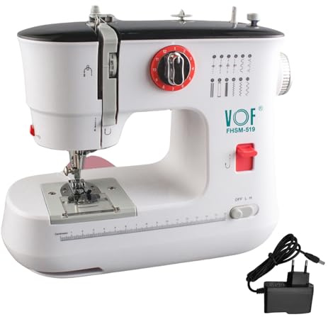 Fyearfly Macchina da cucire domestica, 618 Type 20 Punti, Macchina da cucire elettrica portatile, Macchina da cucire professionale Mini macchina da cucire per bambini e principianti (EU Plug)