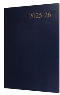 Collins 'Essentials' 12 Month Mid/Academic Year Planner, July 2025-July 2026 - ESSA53M.65-2526 - Week-to-View Diary, A5 Hard Cover, Dark Blue