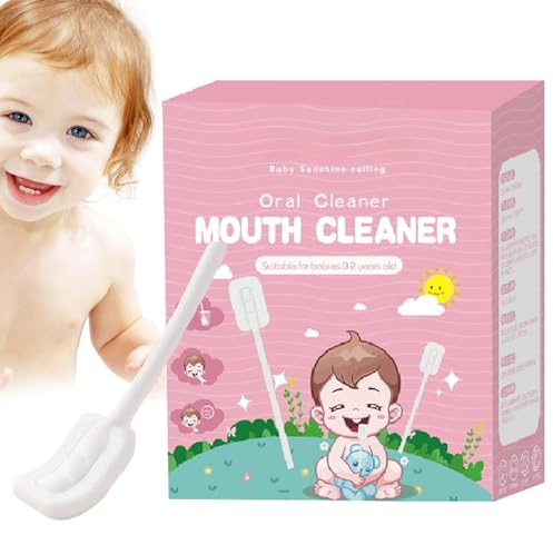 mun Cleaner - 30 st tunga Gauze, bärbar gasbindning för spädbarn tuggummi och tandvård, alternativ till mjuk tandborste | flexibla tungrengöringsmedel för