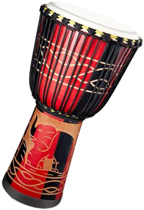 Bongo för, afrikanska trummor för | 8 tum handsnidad flerfärgad handtrumma | slagverksinstrument, konstnärlig musikalisk dekoration för musiklektioner, aktiviteter, p