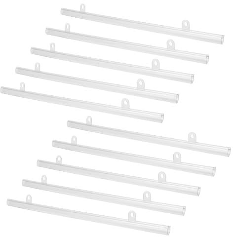 Artibetter Barra Porta Poster in Pvc 40 Cm Ganci di Montaggio a Rotolo, Set da 10 Pezzi per Esposizione Stabile in Supermercati e Centri Commerciali