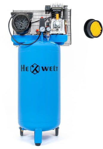 Kompressor 50L Lufttryckskompressor 8 Bar, 1500W / 3000W, oljefri eller oljesmord, 250–380 l/min, 1/4, 2 utlopp, manometer, tryckregulator, för verkstad, garage och däck (KP-100L)