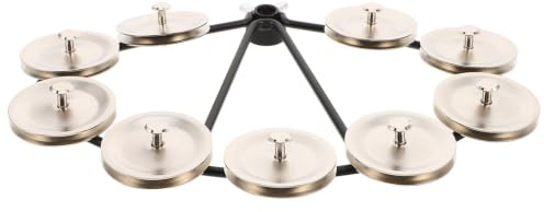 MAJORMENCH Hi-hat Mounted Tambourine med Metalljingles Trumsettillbehör för Hi-hat Cymbaler för Trummisar Studiouppträdanden och Ljudlager Robust och Långvarig Percussion Accessory