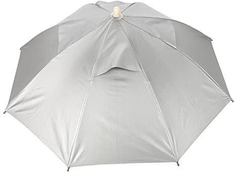 TOPINCN Cappello ombrello a testa Outdoor Pieghevole Ombrello Cappello Copricapo pieghevole Impermeabile Elastico Camping Pesca Spiaggia Sole Pioggia
