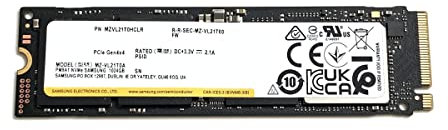 Samsung SSD 1TB PM9A1 NVMe PCIe 4.0 MZVL21T0HCLR Solid State Drive für Dell 980 Pro HP 02DY5T Lenovo Laptop Desktop PS5 Konsole