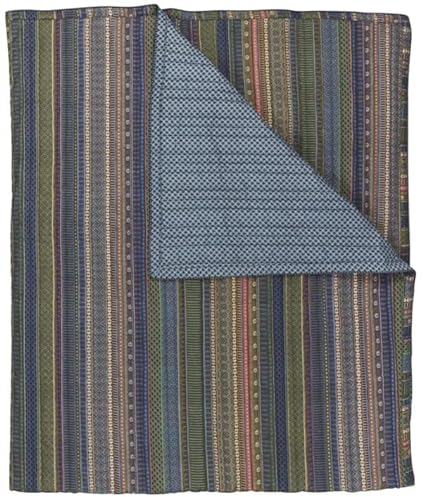 PiP Studio Tagesdecke Ribbon Farbe Blau Grün Größe 150 x 200 cm