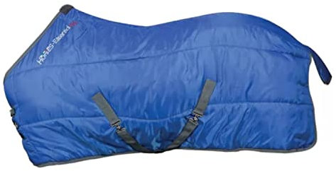 Couverture Box Horses Essential 350 g, excellente facture, utile pour protéger le cheval des élévations de température, de la pluie et des insectes (ROYAL BLU, 145 cm)