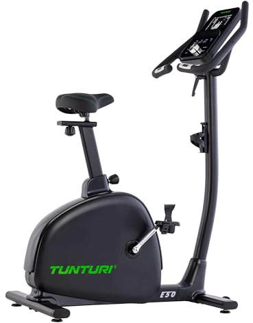 Tunturi Signature E50 motionscykel – ergometer och servomotor – Bluetooth – fitnesscykel med 26 träningsprogram – låg ingång – Comfort Plus-sadel