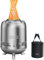 Onlyfire Edelstahl Tischfeuerstelle mit Tragetasche, Tragbar Tischkamin für Pellets und Holz, Mini Raucharmer Tischfeuer 15x24cm, für Indoor Outdoor Balkon, Silber
