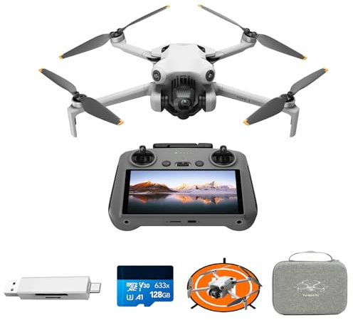 DJI Mini 4 PRO con accesorios (con DJI RC 2), mini dron plegable con cámara 4K, menos de 249 g, transmisión de vídeo de 20 km, detección de obstáculos omnidireccional, C0