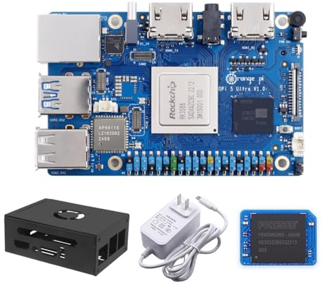 Orange Pi 5 Ultra Octa-Core Rockchip RK3588 Board mit LPDDR5 16GB RAM + 256G eMMC + 5V5A Power + Case