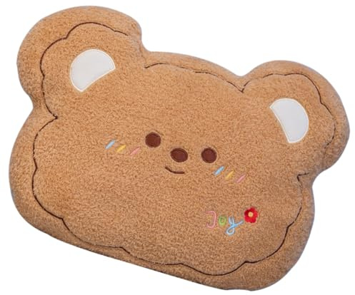 OUNONA Cuscino Orsetto Adorabile in Peluche, Schienale Decorativo Marrone