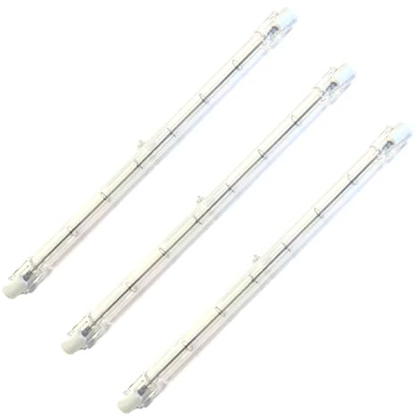 R7s Ampoules halogènes T3 189mm 220v 1000W Chaud blanc 2700k à double extrémité dimmable pour le travail Éclairage de plafond Éclairage paysager Lampadaires sur pied,1000W, 189mm-3PCS