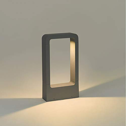 Topmo-plus LED Palo da Esterno/Paletto da giardino/Lampade da giardino / 7W bridgelux COB Luci/Lampada da sentieri alluminio LED IP65 aiuole/sentieri 770LM 30 mm Grigio (bianco caldo)