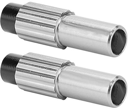 SPYMINNPOO 1 Pair Bicycle Cable Adjuster, Aluminum Alloy, CNC Indexed Inline Shifter, Brake Cable Adjuster, Shimano Compatible, Red, Titanium Color, 2 Pack