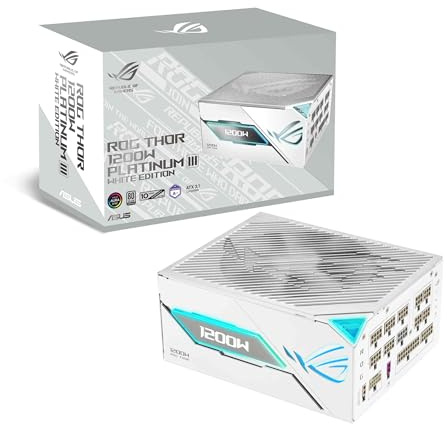 ASUS ROG Thor 1200 W Platinum III White Ed. - Fuente de alimentación ATX