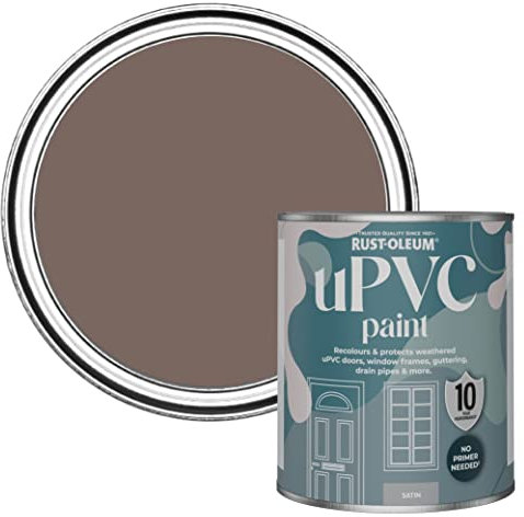 Rust-Oleum Brown uPVC Door and Window Paint In Satin Finish - Rivers Edge 750ml