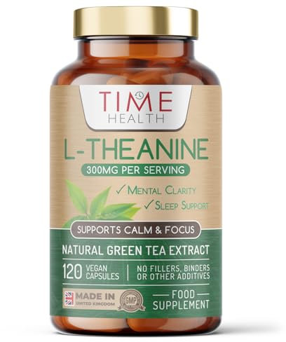New: L-Theanine - Natural Green Tea Extract (Decaf) - 120 Capsules - 300mg L-Theanine per Serving - Sleep & Relaxation Support - Mental Clarity - Non-Synthetic Theanine - UK Made - Zero Additives
