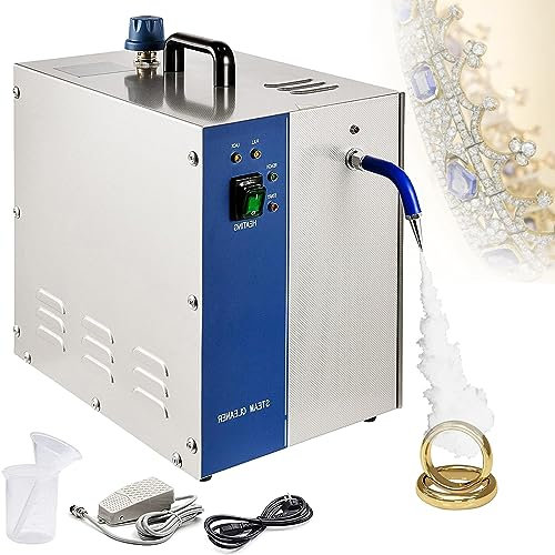 Machine électrique Maker Nettoyeur à Vapeur de Bijoux en Acier Inoxydable, Nettoyeur à Vapeur Professionnel pour Pierres précieuses, laveuse de Pierres précieuses, équipement d'orf