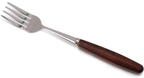 QWPYDXN Couverts de Table Fourchettes à dîner à Long Manche, fourchettes à Fruits, Vaisselle en Acier rétro, Manche en Bois Premium, Accessoires pour la Maison, fourchettes à Couverts