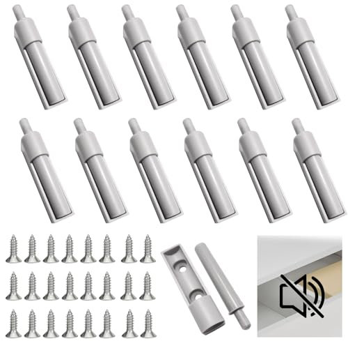 Lithyc 12 Stück SchranktüRdäMpfer - Abnehmbar - DrucktüRöFfner - Soft-Close-Schubladen - MöBelzubehöR - GeräUschunterdrüCkung, SchalldäMpfungspuffer - SchranktüRdäMpfer - KüChe, Schrank, BüRo
