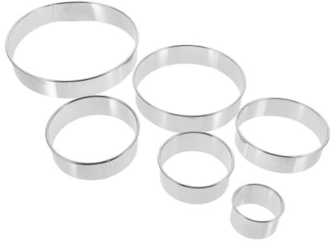 Cabilock Molde Para Empanadillas y Dumplings De Acero Inoxidable, Set De 6 Piezas, Cortadores Redondos Para Masa, Herramienta Práctica Para Cocina Diaria, Adecuado Para Preparar Empanadas y Ravioles