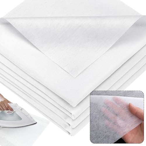 KOVSGQ Strykfleece strykinlägg för förstärkning, 1 x 1 m, strykflik för tyg, strykbart fleecetyg, inläggstyg, vit, 25 g/m² fleece för strykning för strykveck, syhantverk, förstärkta kläder