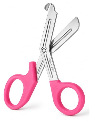 First Aid Scissors, Bandage Tough Cut Tuff-Cut Trauma Medical Shears for Nurses, Paramedics Doctors Students Theatre Hospitals, Veterinary, Firefighter, Rescue, Home and DIY (Pink, 7.5 Inches)