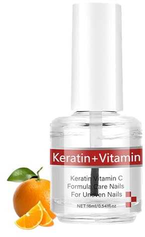 Keratin Protein Nail Strengthener - Keratin Vitamins C Nail Hardener - Nail Repair for Damaged Nails - Nail Growth Treatment Impove Cracked Nails & Rigid Cuticles