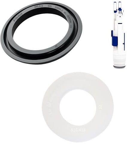 2 Piezas Juntas Cisterna para Geberit Válvula de Descarga, Arandela de Válvula de Descarga Ø63 x 33 mm y Base Ø68 x 46 mm Antigoteos Fugas para 816.418.00.1, 818.109, 890.615, 240.282.00.1