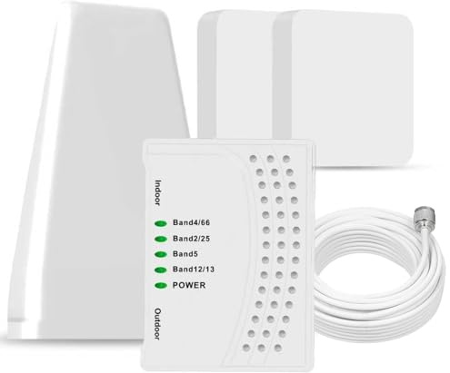 Cell Phone Booster for Home & Muti-Room, Up to 7000Sq. Ft,Cell Booster for Rural Area with 2 Indoor Antennas,Boosts 5G 4G LTE for All U.S. Carriers, FCC Approved Cell Phone Signal Booster