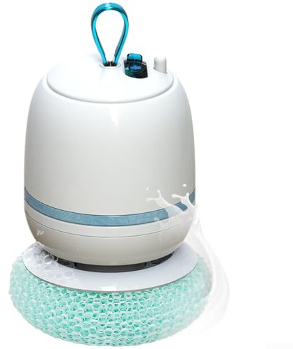 Pulitore da cucina senza fili, palla portatile per lavastoviglie, scrubber elettrico per piatti con ricarica USB per rimuovere grasso e residui di cibo (soffitto)