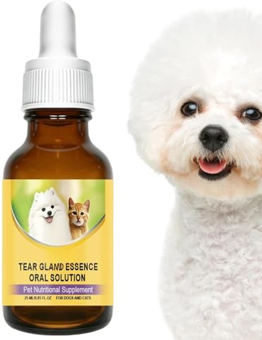 Removedor de manchas de lágrimas para cachorros - Solución de limpieza suave de gotas de 25 ml | Eliminador de manchas de ojos para perros, alivio de irritación, solución suave para manchas lagrimales