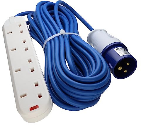 kenable 4 Way 16A Motorhome/Caravan/Camping Mains Electric Hook Up Extension Lead 10m [10 metres]