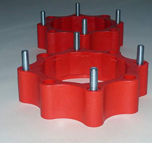 Spurverbreiterungen Quad ATV 110 mm - 115 mm Lochkreis hinten und vorne rot