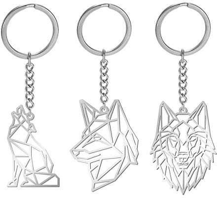 VASSAGO Edelstahl hohlen Tier Schlüsselanhänger Rucksack Auto Handtasche Schlüssel Zubehör Handtasche Charme Schlüsselring für Männer und Frauen