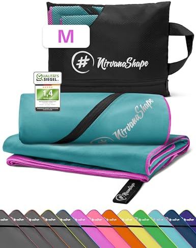 NirvanaShape Serviette en microfibre, serviette de voyage, serviette de plage, serviette de fitness, serviette de sport, serviette de plage, taille M, 120 x 60 cm