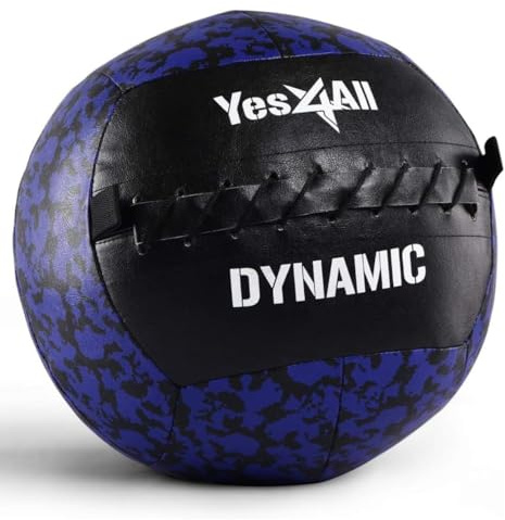 Yes4All KAVG 6 kg Dynamic Wall Ball/Soft Medicine Ball, Wall Med Ball for Full Body Workout and Strength Exercise