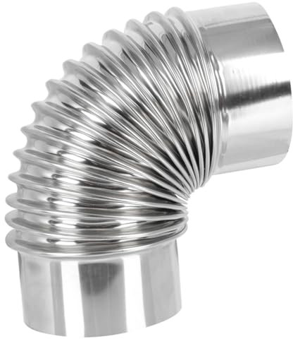 jojofuny Chimenea De Acero Inoxidable Tubos De Escape De Acero Inoxidable Conducto De Humos Flexible Manguera De Aire De Metal Mangueras De Ventilación De Cocina Accesorios Para