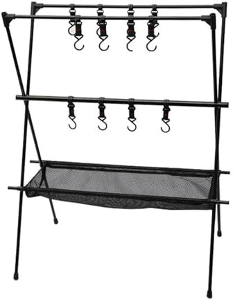 Guardara de cocina Vomeko, soporte colgante del triángulo de campamento, con malla de malla y gancho, hangin