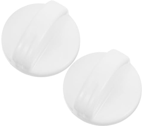 Manopole Rotanti di Controllo Lavatrice Bianco 2 Pezzi Plastico