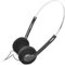 Auricolari sovraurali in stile retrò nero, mini cuffie stereo leggere con cavo, cuffie stereo Hi-Fi, stile vintage anni '80 e '90, con cavo e cuffie auricolari