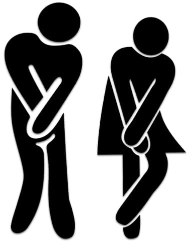 Lot de 2 Plaque de Toilette, Panneau WC Adhesif Stickers Homme Femme WC Signalétique pour Portes Signe de Porte Salle de Bain Plaques de Porte pour Toilette Restaurant Publique Hôtel Cafétéria