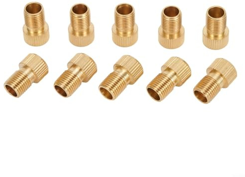 Schrader-Ventil, Auto, Kupfer, Presta auf Dunlop und Fahrrad für Pumpen für französische Ventile, Adapter, Konverter plus Luftkompressoren (10 Stück)