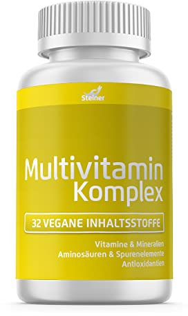 Steiner Multivitamin Komplex – 365 Tabletten (vegan) - Vitamine + Mineralien + Antioxidantien