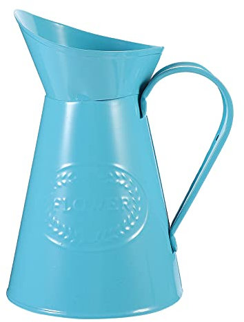 Happyyami 1pezzi Secchio Per Fiori in Ferro Retrò Contenitore Per Fiori Decorazione Per Casa Realizzato in Ferro Di Manico e Aspetto Elegante